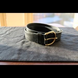 Madewell Perfect Leather Belt in Black